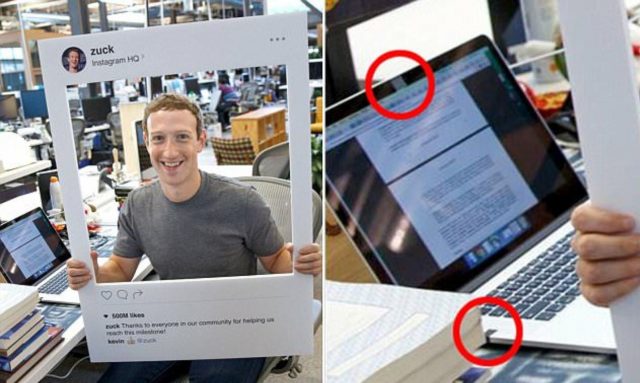 Mark Zuckerberg zaklejona kamerka i mikrofon