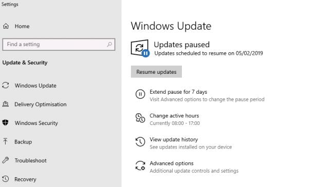 Windows 10 April 2019 Update 
