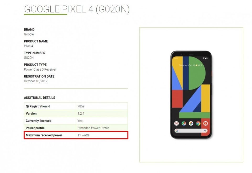 Google Pixel 4 szybkie bezprzewodowe ładowanie