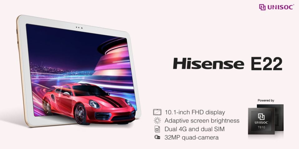 Hisense E22 - tablet z poczwórnym aparatem