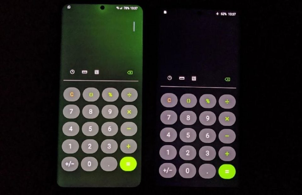 Galaxy S20 Ultra zielony ekran