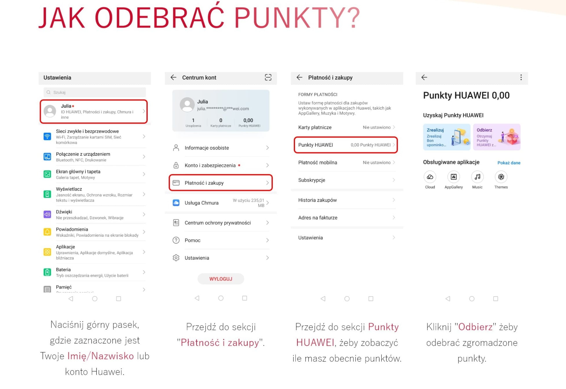 jak odebrac punkty huawei appgallery mobile services
