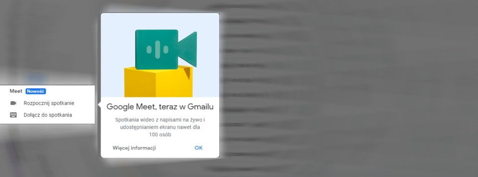 Google Meet w Gmail