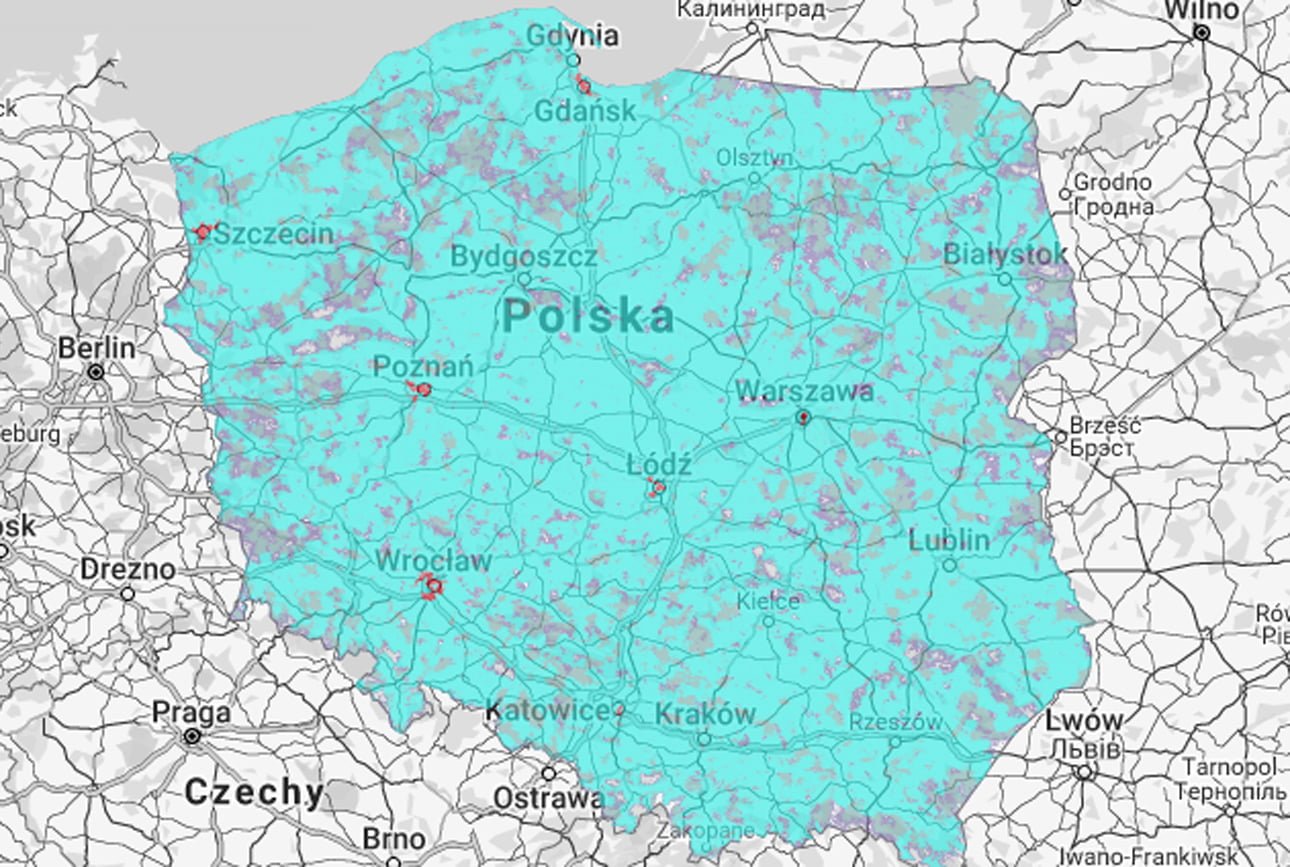 Zasięg 5G w Polsce