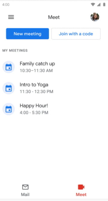 Meet w aplikacji Gmail