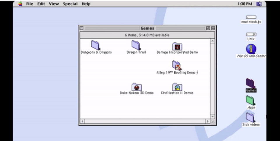 Aplikacja Mac OS 8