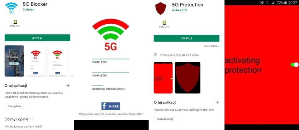 aplikacje chroniące przed 5G