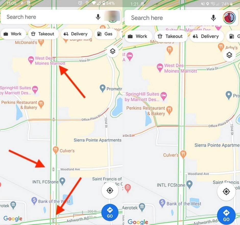 Mapy Google znaki drogowe