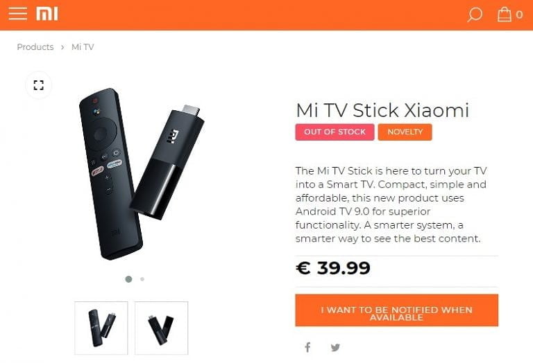 Xiaomi Mi TV Stick w Europie