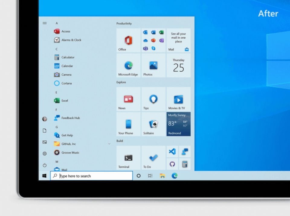 Windows 10 nowe menu start - po