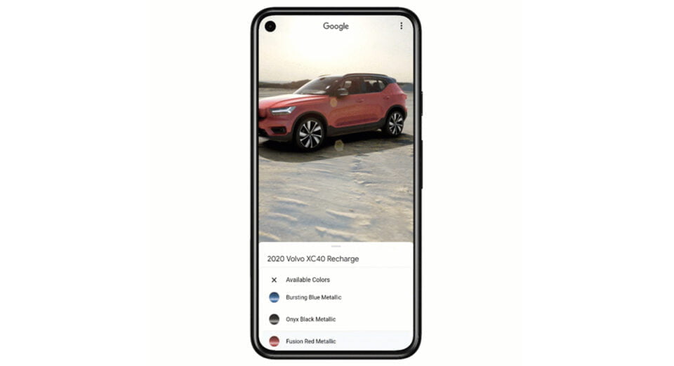 Google AR samochody