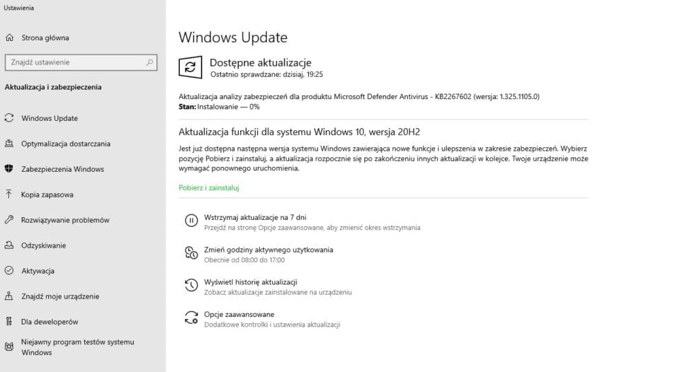 Windows 10 2020 October Update