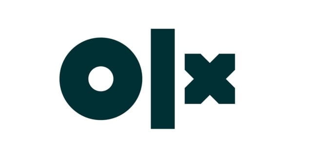Logo OLX w kolorze zielonym na białym tle.