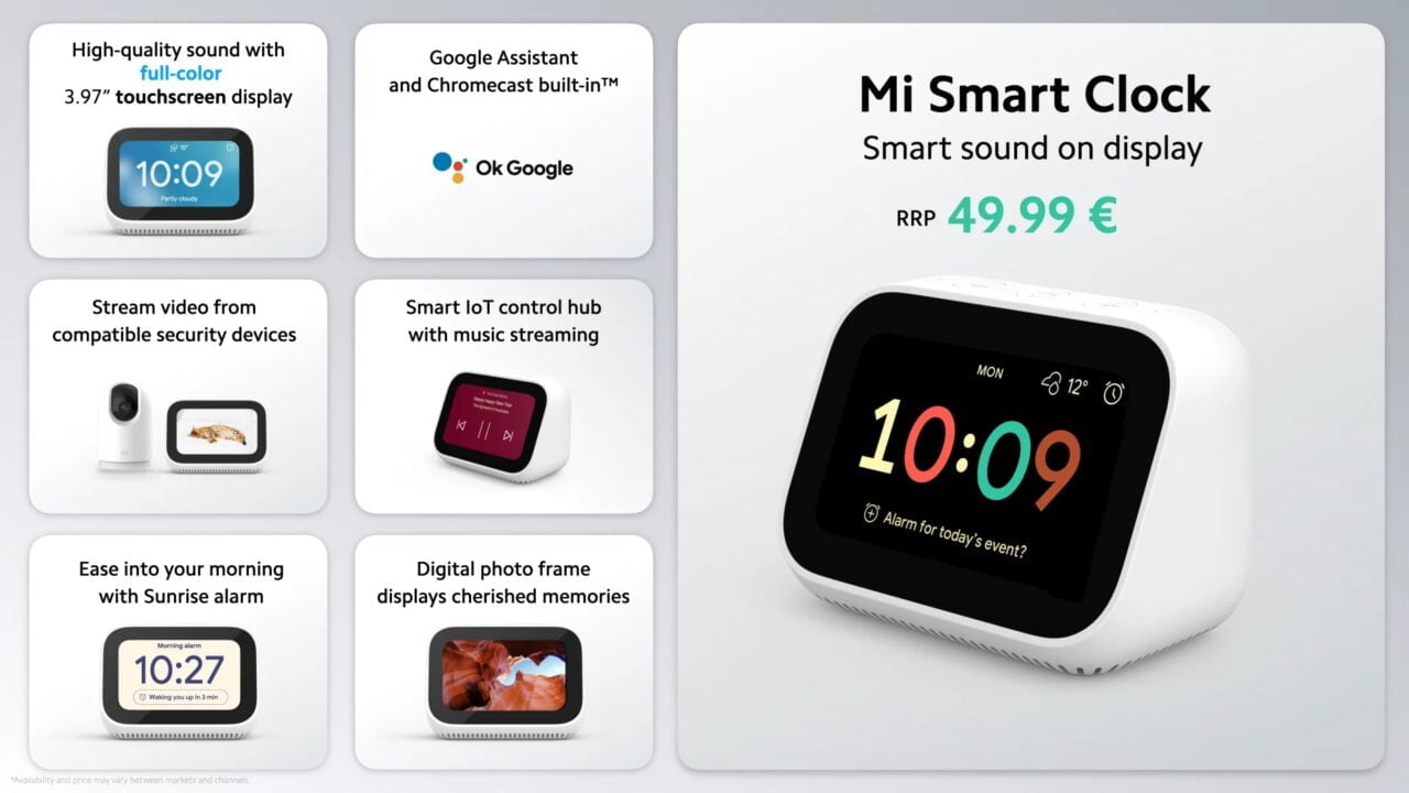 Xiaomi Mi Smart Clock w Europie
