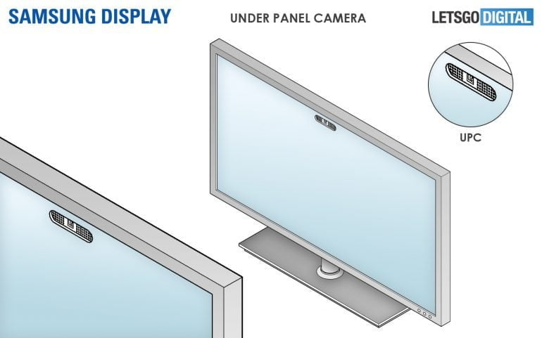 Samsung z aparatem za ekranem telewizora