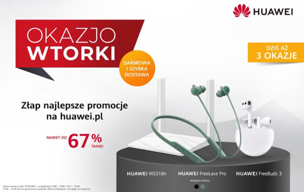 Huawei FreeBuds 3 promocja OkazjoWtorek