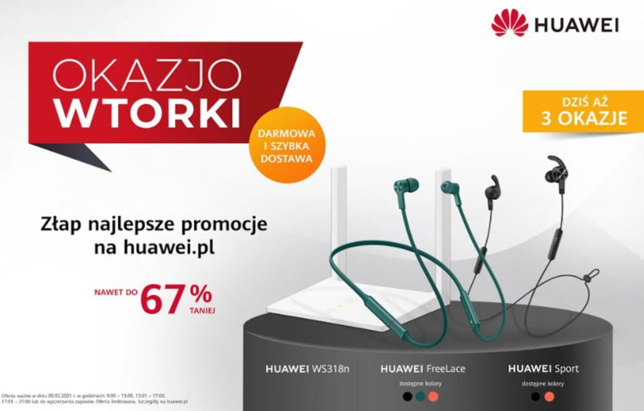 Promocja słuchawki Huawei OkazjoWtorek