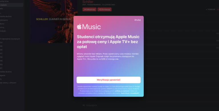 Apple Music promocja