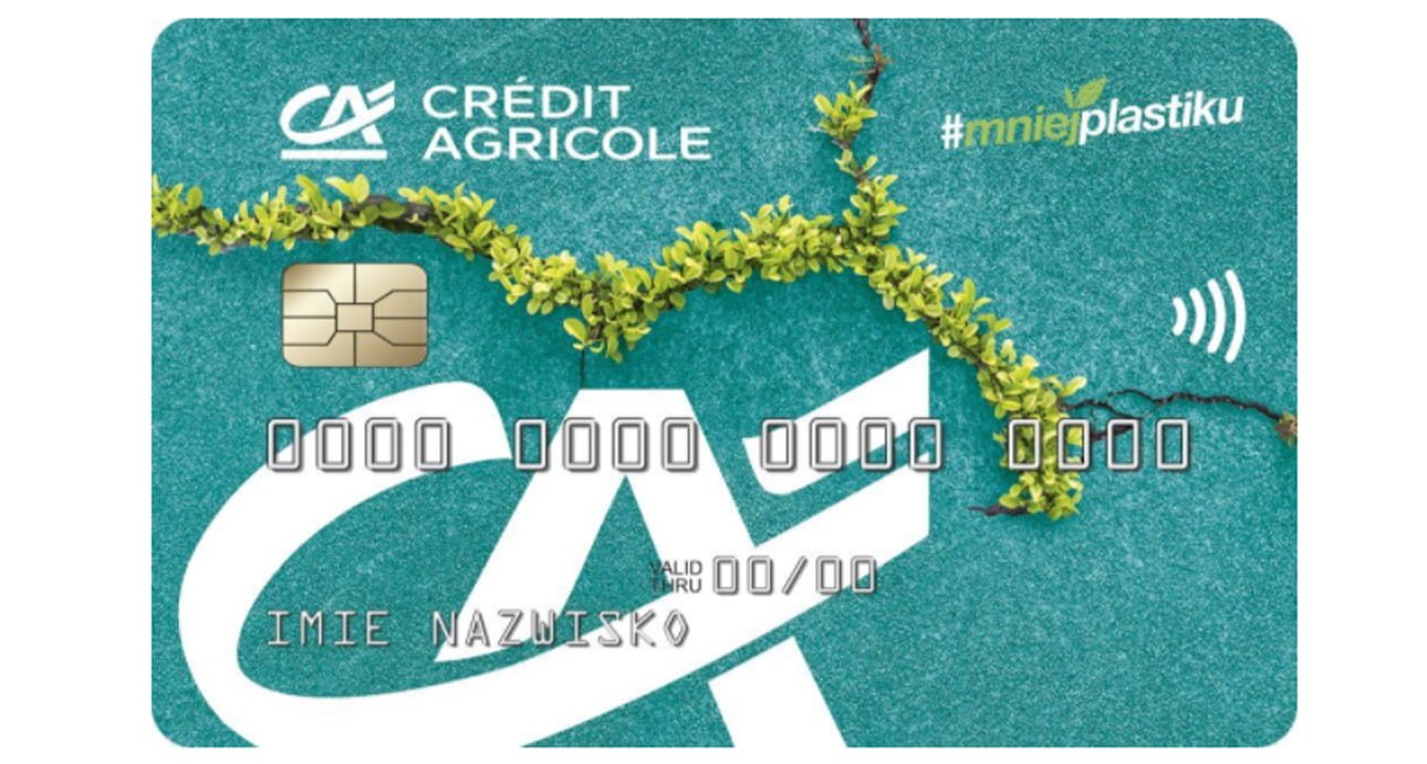 Karta płatnicza ekotworzywo Credit Agricole