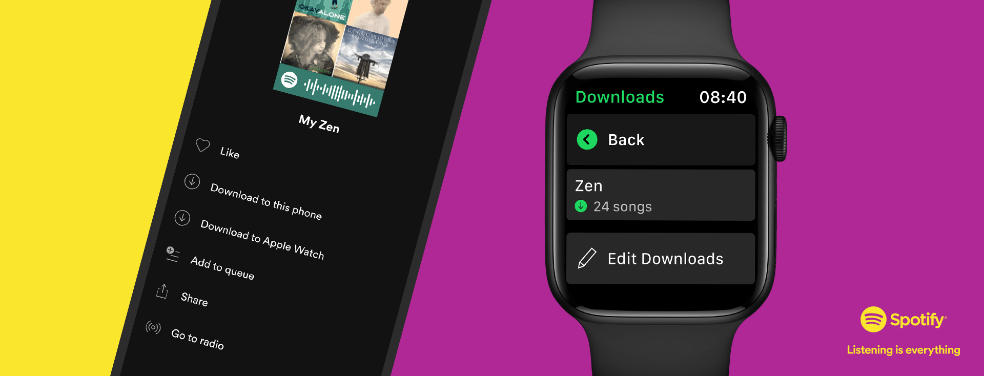 apple watch spotify pobieranie muzyki
