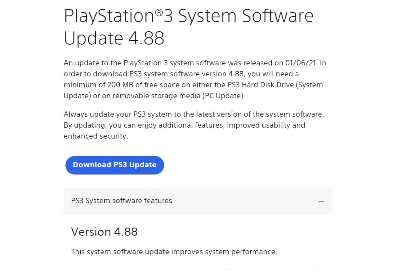 Aktualizacja dla PlayStation 3