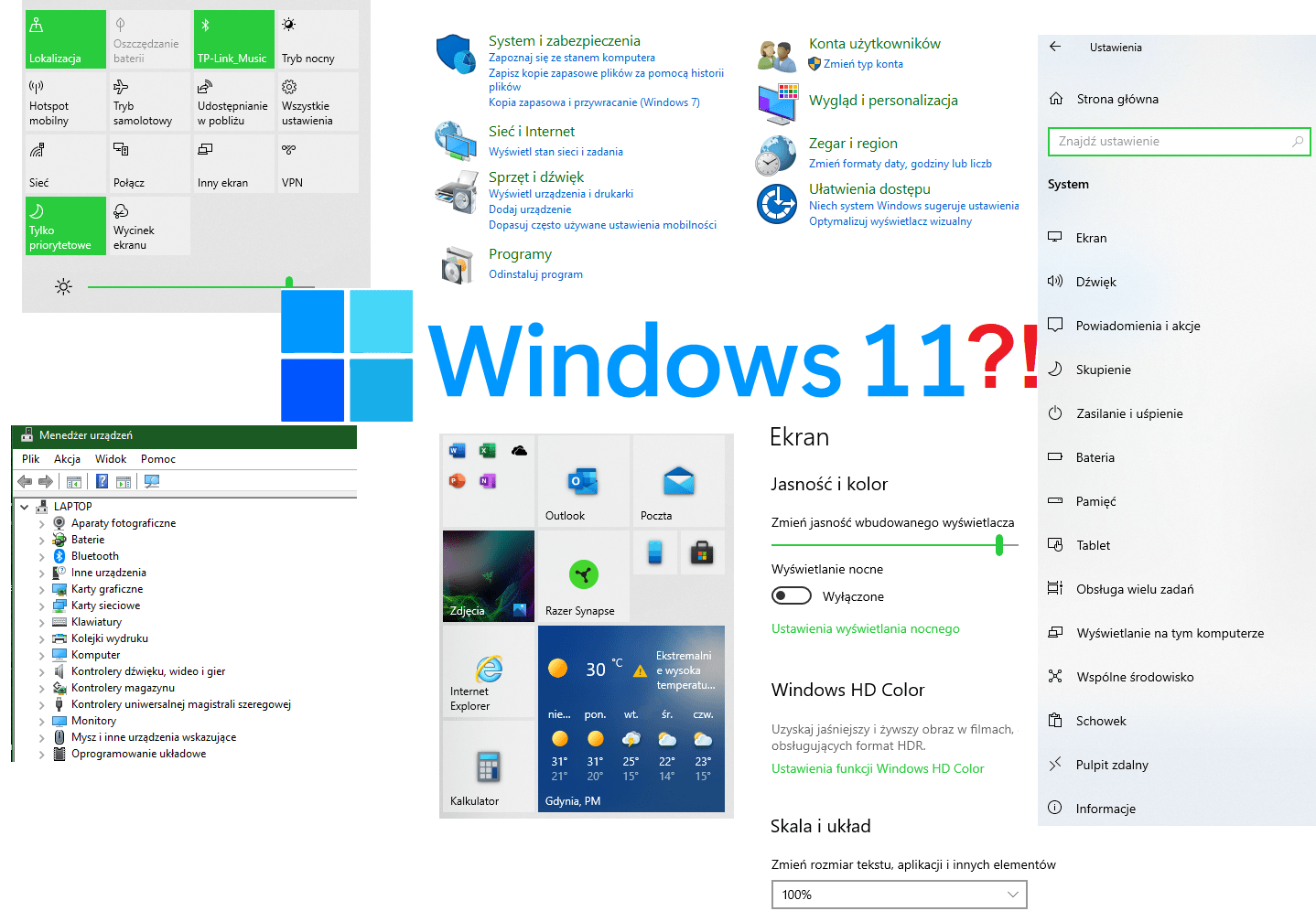 Interfejs funkcje Windows 11