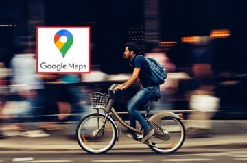 mapy google rowerzyści