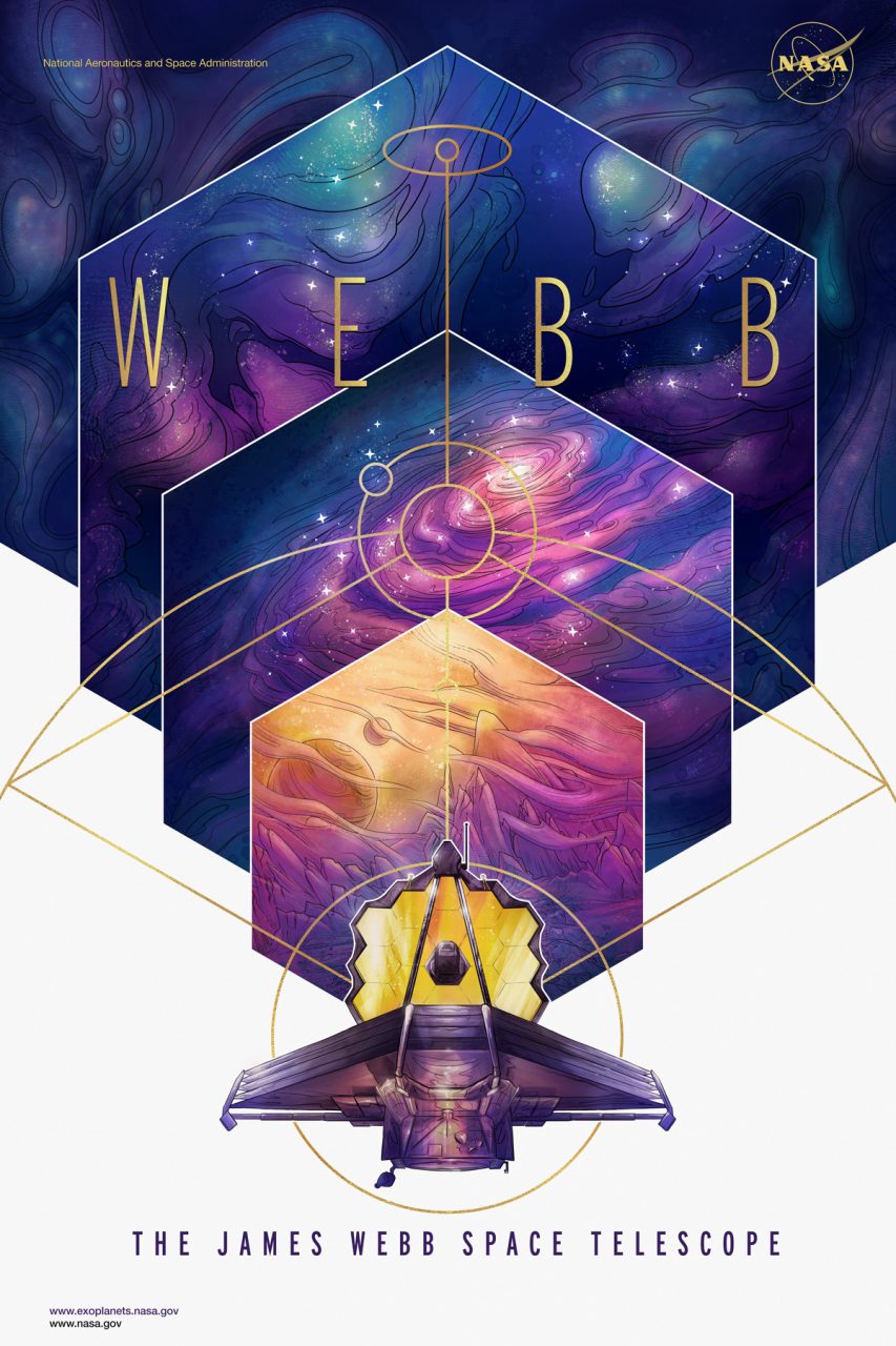 Plakat teleskopu Jamesa Webba
