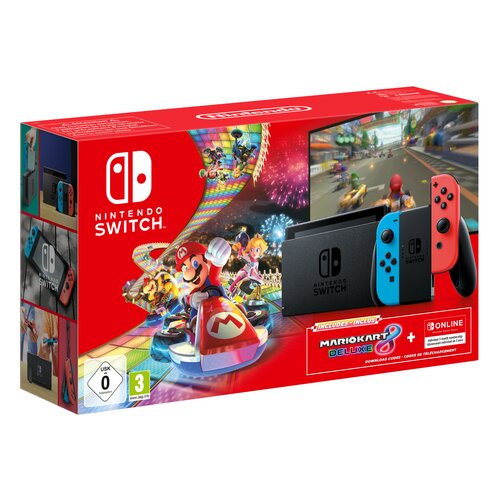 Nintendo Switch + Mario Kart 8 Deluxe + NS Online 90 dni