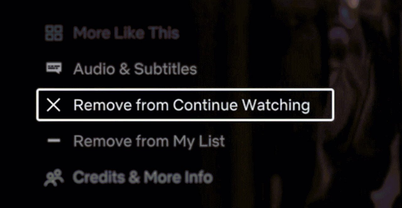 Netflix usuń oglądane dalej