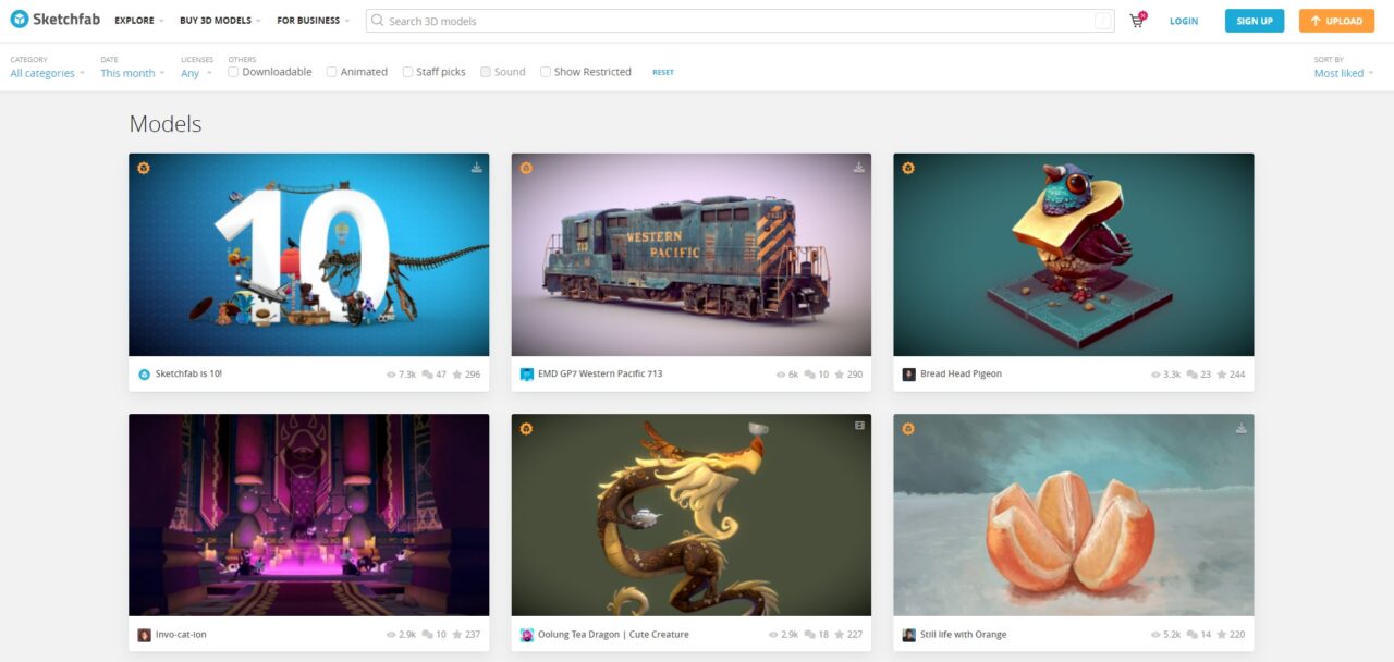 Designs available on Sketchfab