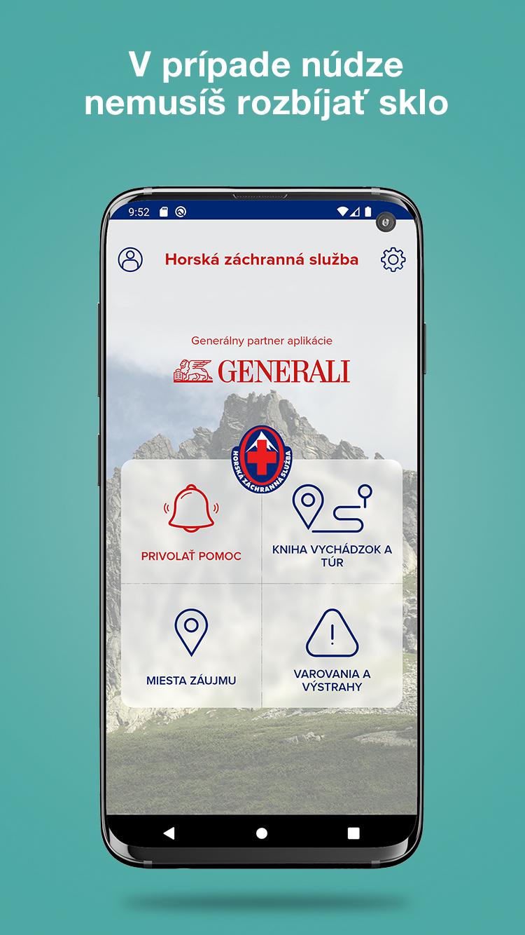 aplikacja Górskie Pogotowie Ratunkowe Horská záchranná služba