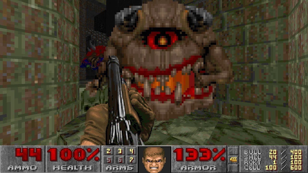 Doom uruchomiony na Doom II