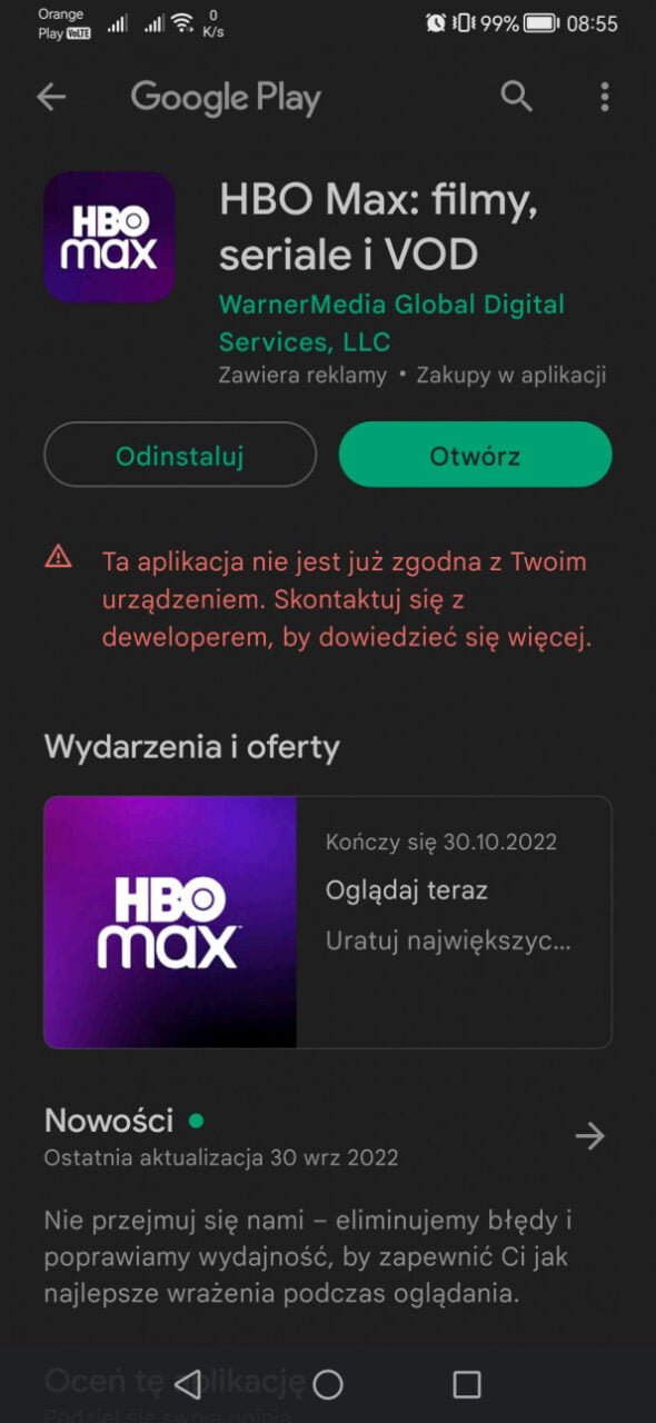 Hbo Max Znika Z Popularnych W Polsce Smartfonów