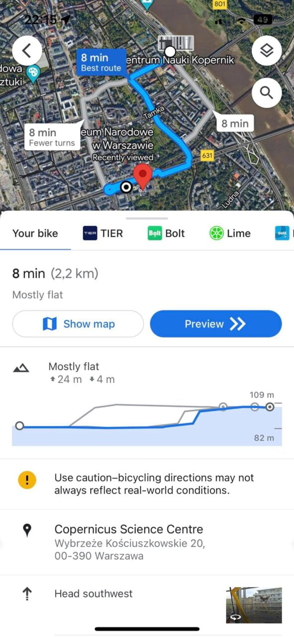 nawigacja dla rowerów