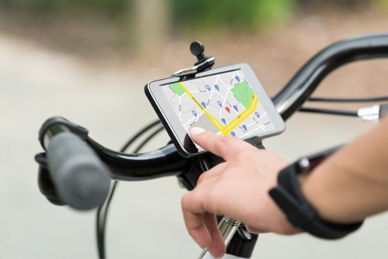 Nawigacja dla rowerów rower smartfon mapa
