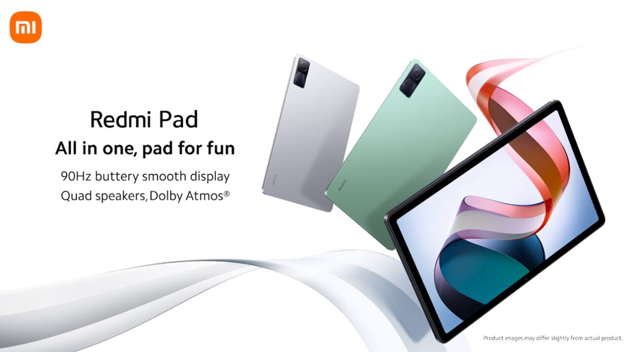 tablet Redmi Pad na grafice promocyjnej