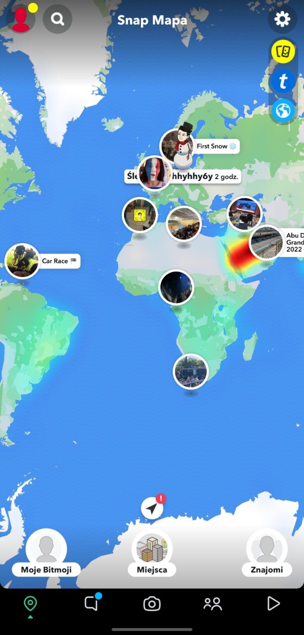 Snapchat - compartilhamento de localização