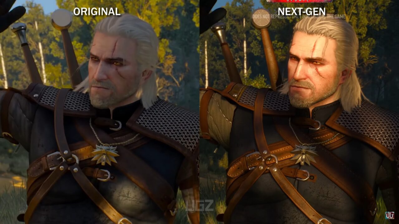 Witcher 3 original vs correção de próxima geração 