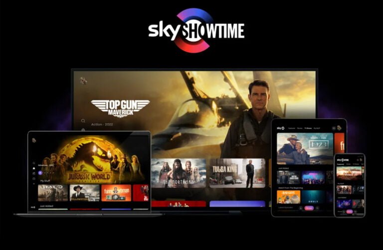aplikacja SkyShowtime na telewizorze, laptopie i smartfonie