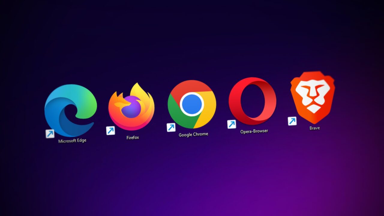 loga przeglądarek internetowych Firefox Chrome i innych