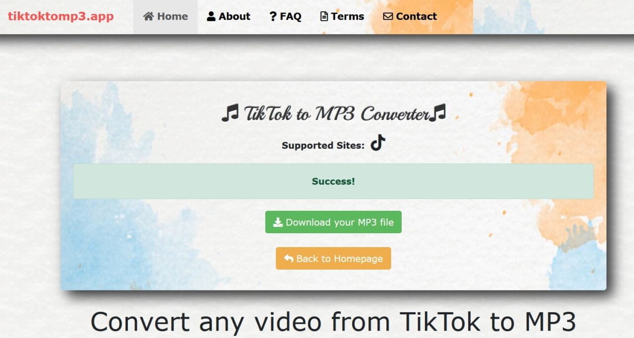 TikTok MP3 downloader