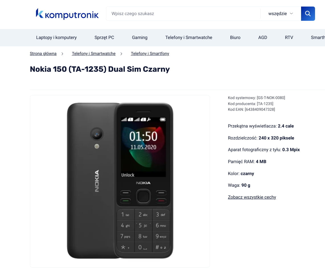 Nokia simples e barato