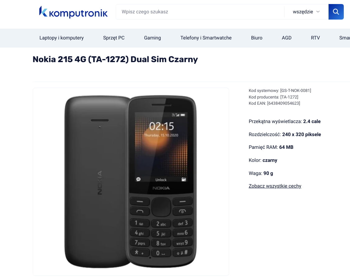 Nokia simples e barato