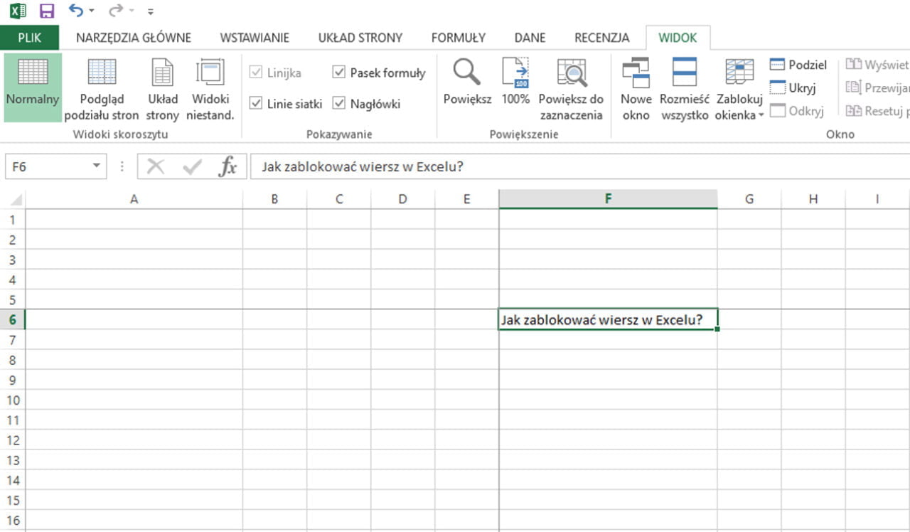 Jak zablokowac wiersz w Excelu pole widzenia Fot Android com pl Bartosz Szczygielski