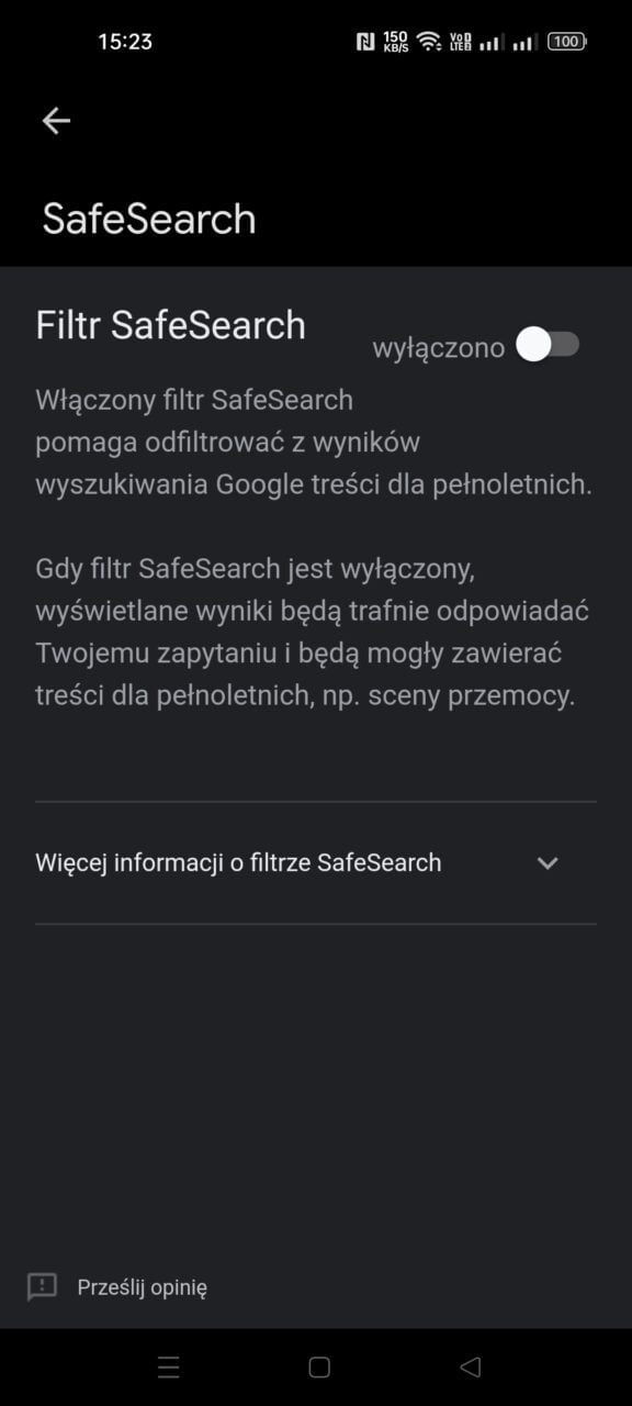 safesearch android 5