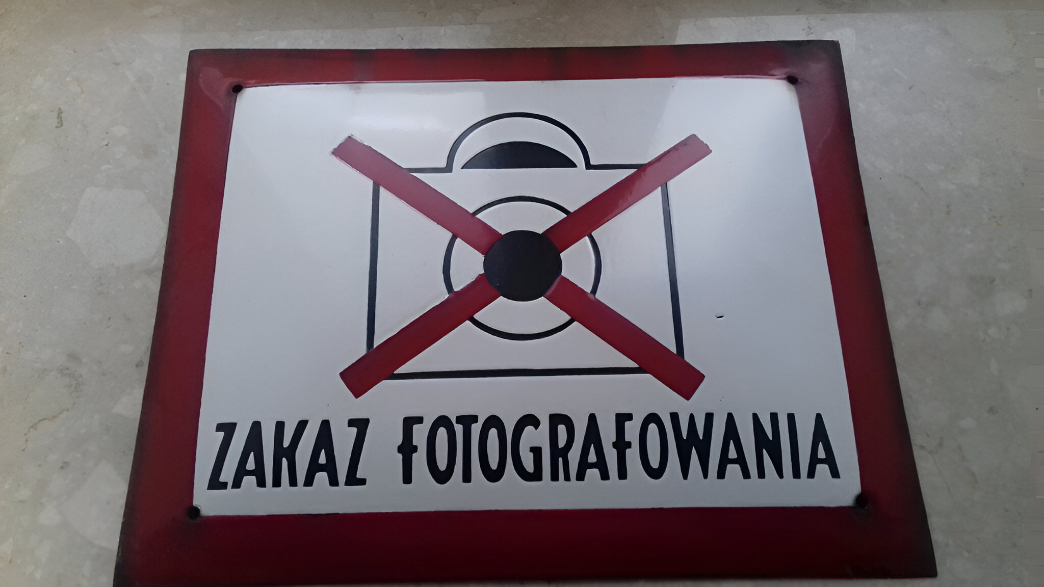 zakaz fotografowania