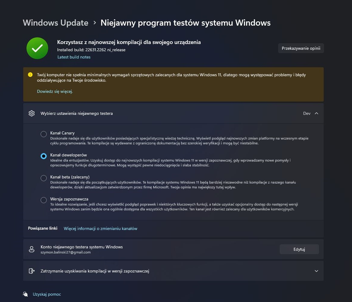 windows update dev