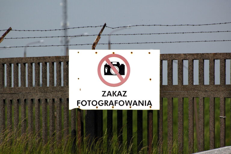 zakaz fotografowania