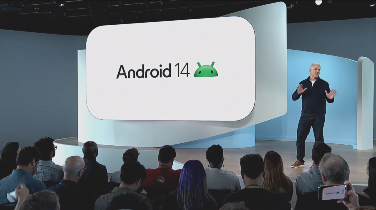 Android 14 system prezentacja na wydarzeniu keynote